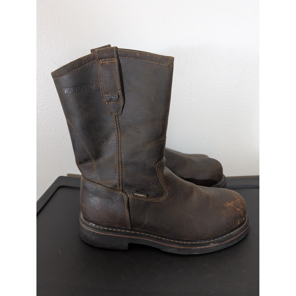 Wolverine Men's 9.5 DuraShocks Wellington Steel Toe Work Boots Brown W10084